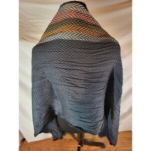 Galeries Lafayette Large Herringbone Scarf Wrap